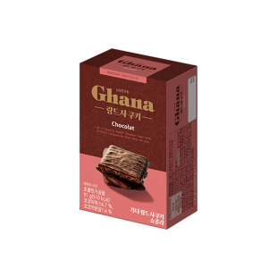 Шоколадное печенье в молочном шоколаде Печенье Гана Ghana Chocolat 91g Lotte