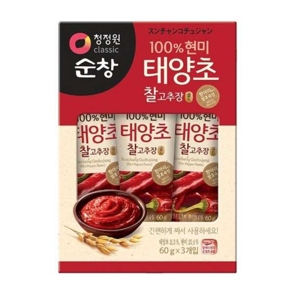 Соевая паста острая (саль чальгочужанг) Sunchang Gochujang Soybean Paste 60g х 3pcs Daesang