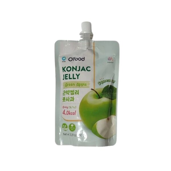 Нежное желе со вкусом яблока Желе Путсагоа Green Apple Konjac Jelly 150g Daesang