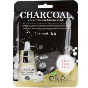 Тканевая маска Древесный уголь Charcoal Ultra Hydrating Essence Mask 25ml Ekel