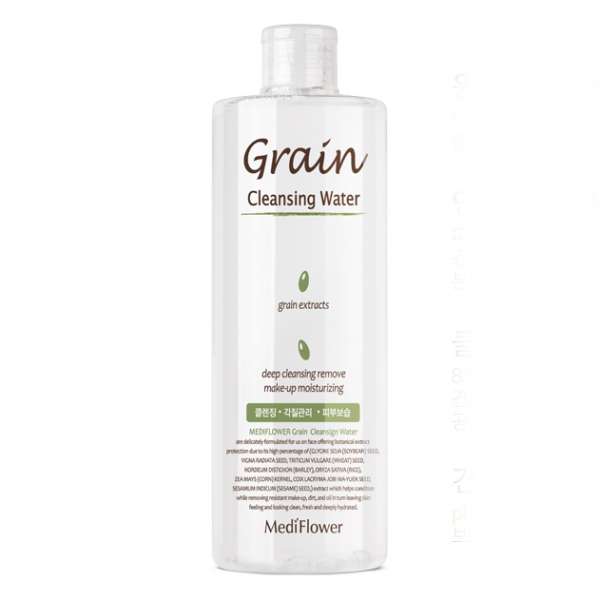 Очищающая вода со злаками Grain Facial Cleansing Water 500ml Medi Flower