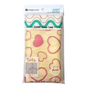 Мочалка для тела Soft Heart Printed Shower Towel Sungbo Cleamy