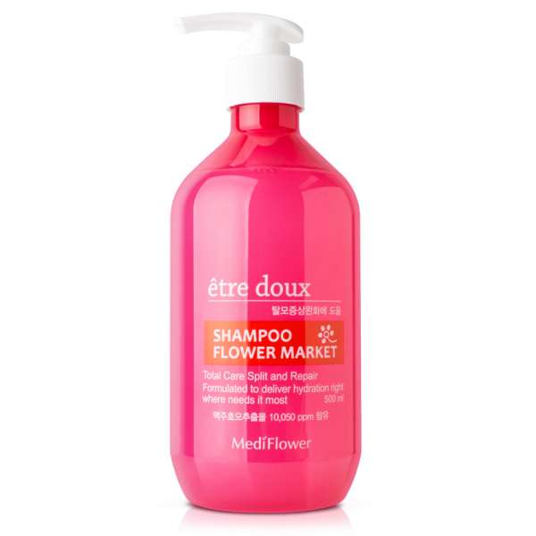 Парфюмированный шампунь против выпадения волос Etre doux Flower Market Hair Shampoo 500ml Medi Flower