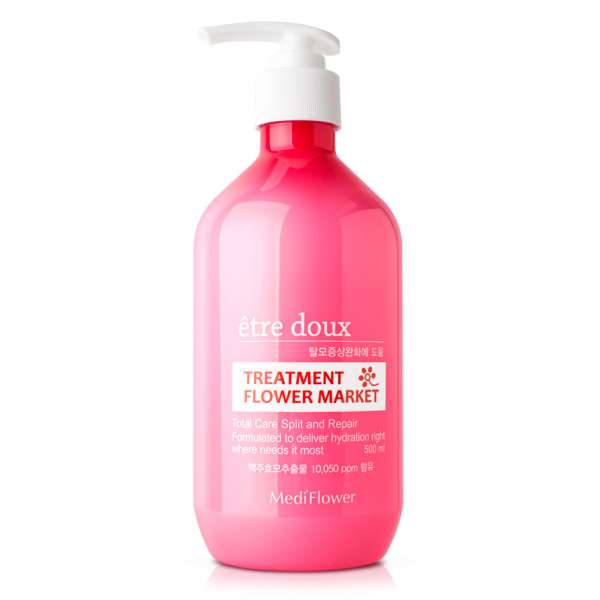 Парфюмированная маска для волос против выпадения Etre doux Flower Market Hair Treatment 500ml  Medi Flower