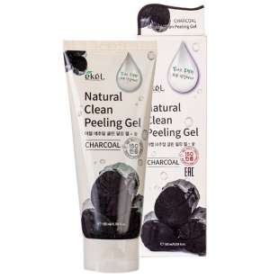 Ekel charcoal Natural Clean Peeling Gel. Пилинг-скатка (древесный уголь) 