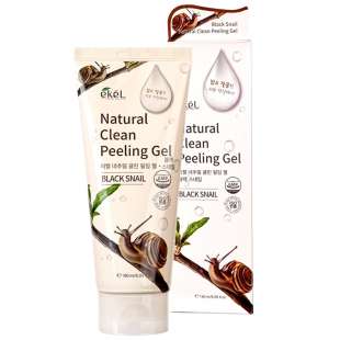 EKEL Natural Clean Peeling Gel Black Snail. Пилинг-скатка (черная улитка) 