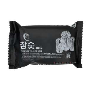 JUNO CHARCOAL PEELING SOAP Мягкое пилинг-мыло c древесным углем