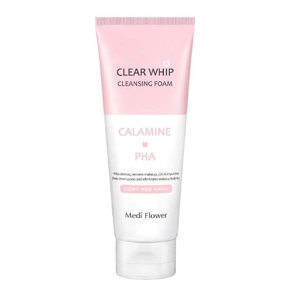 Пенка для умывания с каламидом и глюконовой кислотой Calamine&PHA Clear Whip Cleansing Foam 120ml Medi Flower