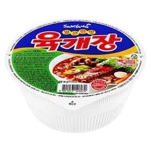 Лапша быстрого приготовления Юккеджан (юккедян сабальмен) Bowl Noodle Soup Yukgaejang 86g Samyang