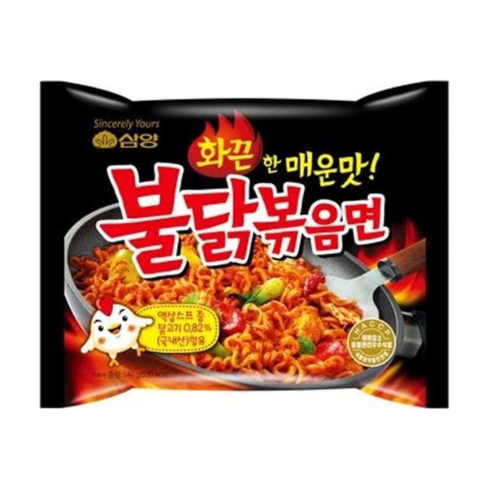 Лапша быстрого приготовления SAMYANG Hot Chiken Flavor Ramen (Halal) Бульдак Бокыммен 140g.