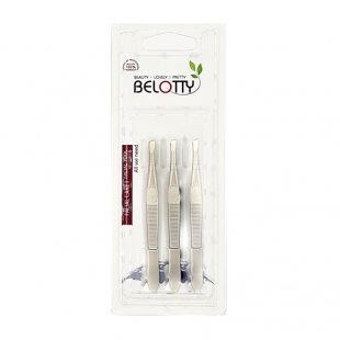 Пинцет Серебристый TW-89TS 3pcs Belotty