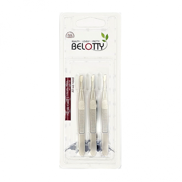 Пинцет Серебристый TW-89TS 3pcs Belotty