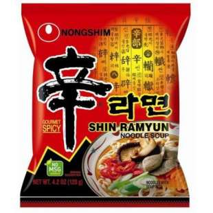 Лапша быстрого приготовления Шин Рамен (шин рамен) Shin Ramyun 120g Nongshim