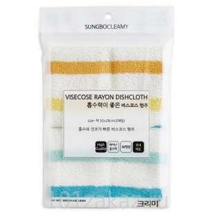 Салфетка для кухни Clean Visecose Rayon Dishcloth SUNGBO